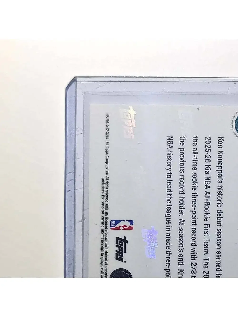 Kon Knueppel Rookie 2025-26 Topps Now NBA All-Rookie 1st Team Hornets